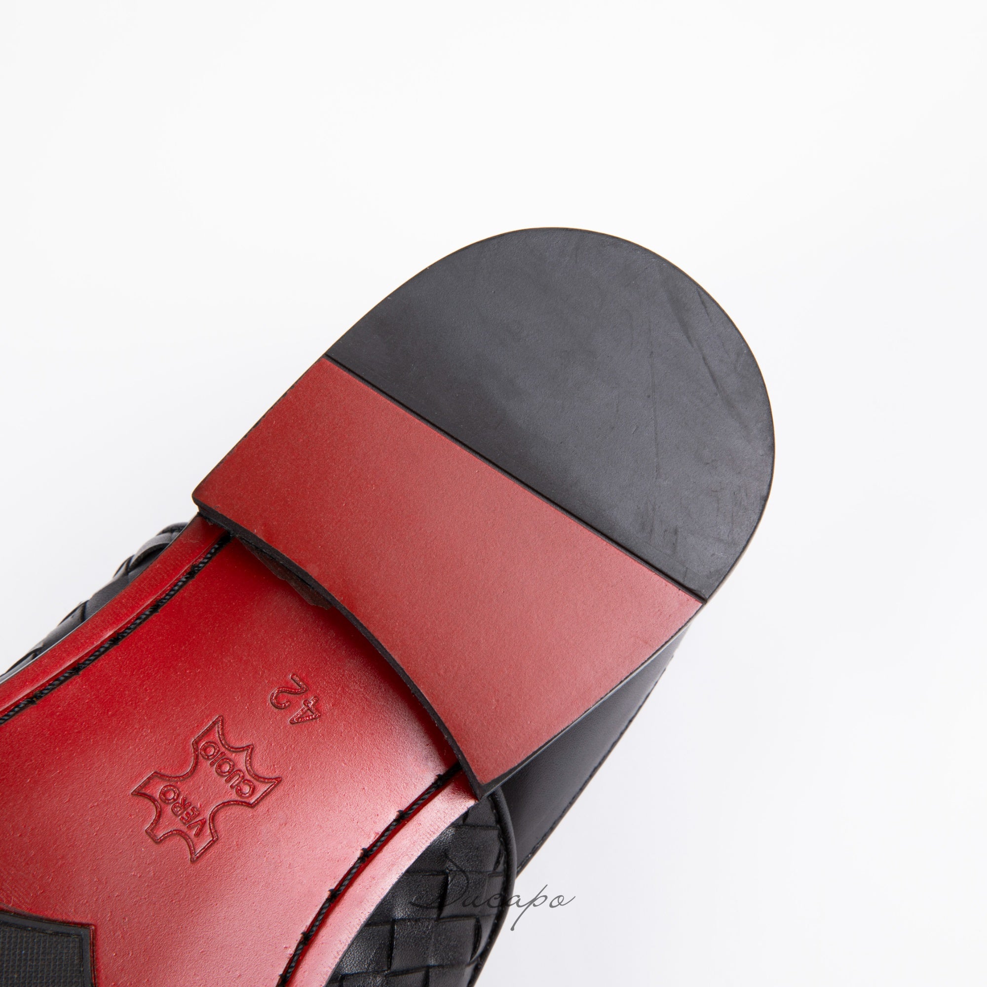 Classic Black Woven Loafer Mule D1295