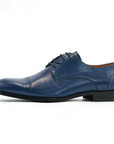 Ducapo Steel Blue Cap Toe Derby Shoes