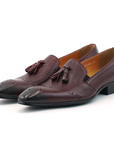 Ducapo Burgundy Tassel Loafers