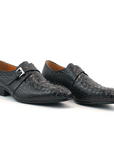 Ducapo Obsidian Croc Monk Straps