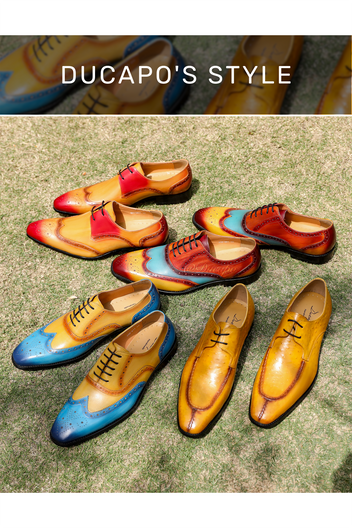 Ducapo®-Shop Men's Leather Shoes in Bold and Vibrant Styles