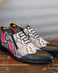 Ducapo-Schuhe mit gemischter Farbstruktur
