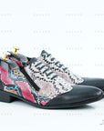 Ducapo-Schuhe mit gemischter Farbstruktur