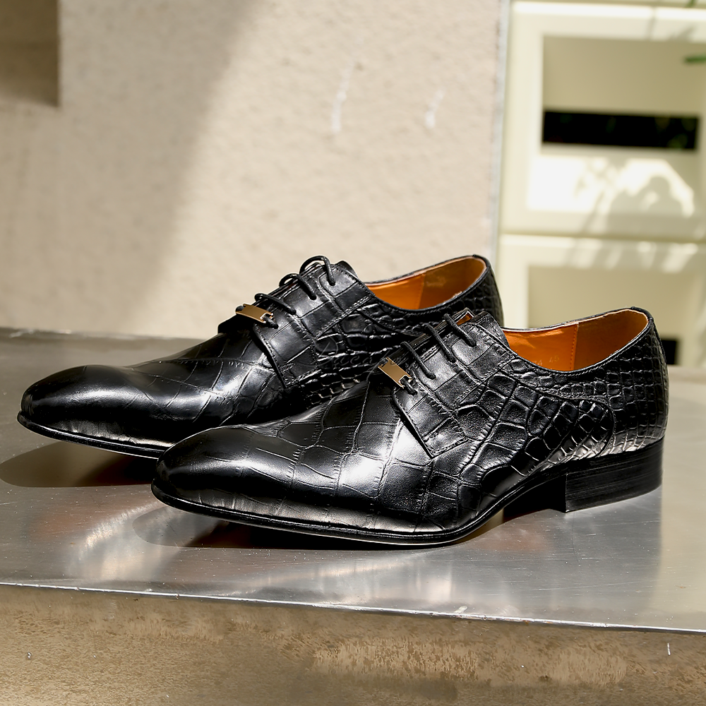 Ducapo - Chaussures habillées à texture d&#39;encre