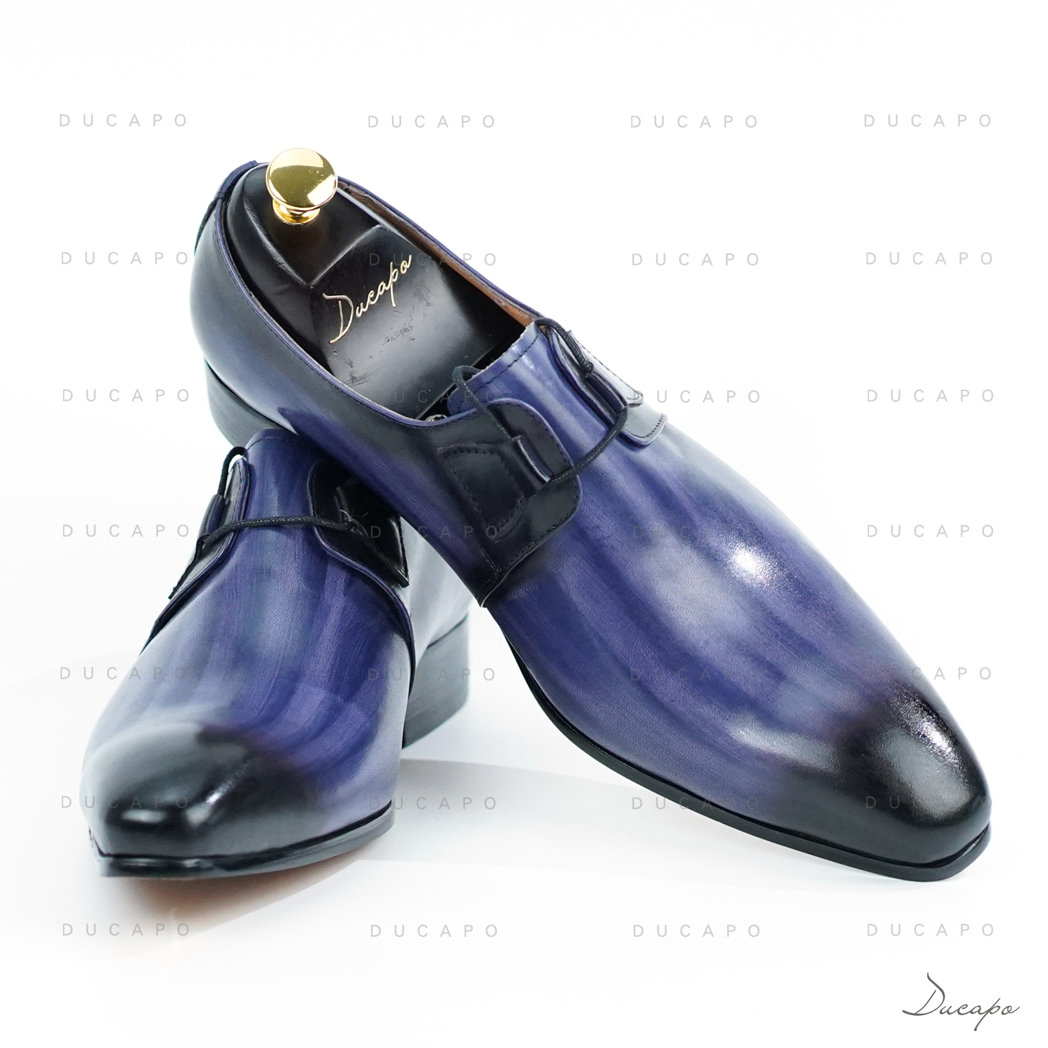Ducapo Navy Blue Formal Shoes Ducapo