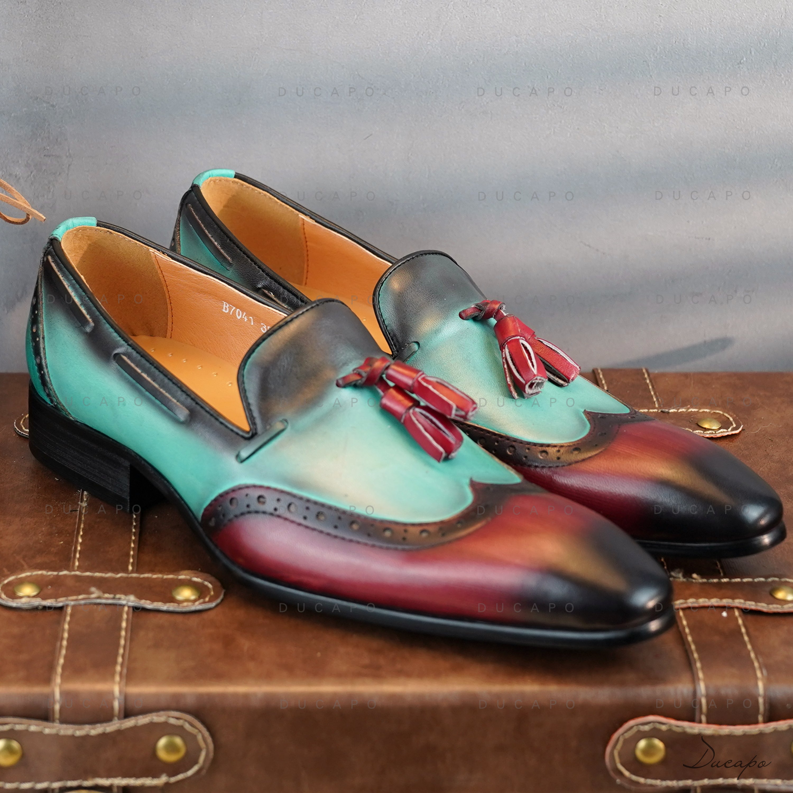 Ducapo Color Contrast Classic Loafers