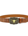 Western Cowboy Buckle Leather Belt B5003