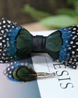 Italy Handmade Feather Bow Tie T1027